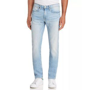 NWT Frame L'Homme Athletic Light Wash Denim Slim Fit Mid Rise Jeans